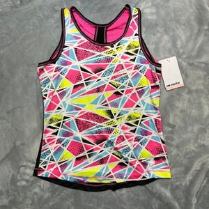 Marika Girls Athleticwear Athletic Tank Top Multi-Color Shapes Size Large 14-16